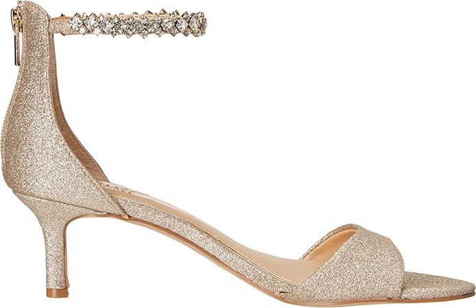 Amazon.com | Jewel Badgley Mischka Women's Lorraine Heeled Sandal, Champagne, 7.5 | Heeled Sandals