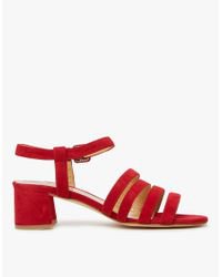 Maryam Nassir Zadeh Palma Low Sandal In Cherry Suede in Red - Lyst