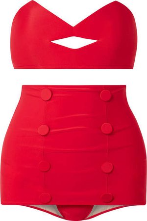 Adriana Degreas Pin-up Kiss Bandeau Bikini - Red