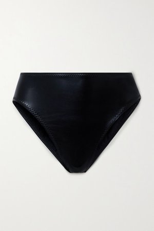 Metallic Bikini Briefs - Black