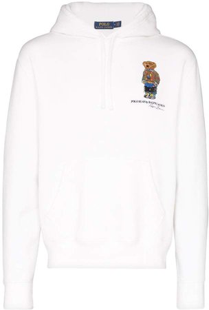 RALPH LAUREN - embroidered teddy bear logo hoodie