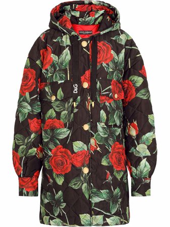 Dolce & Gabbana rose-print Raincoat - Farfetch