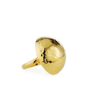 NEST Jewelry Adjustable Hammered Gold Dome Statement Ring
