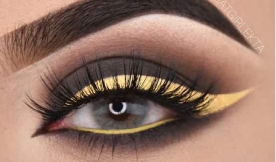 Yellow Liner Eye Makeup