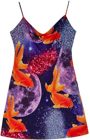 Camille Defago - Glitter Goldfish Short Slip Dress