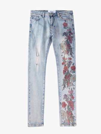 Printed Floral Jeans