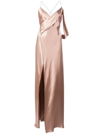 Michelle Mason Strappy Wrap Gown | Farfetch.com