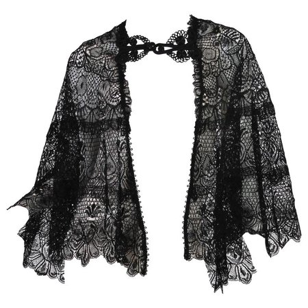 Victorian French Lace Cape For Sale at 1stdibs