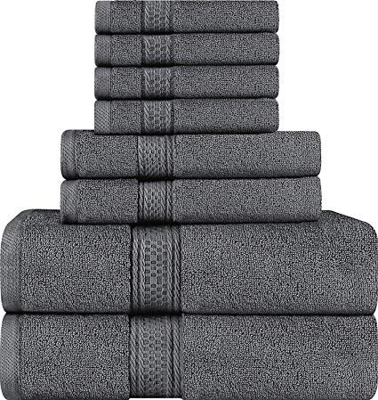 Utopia Towels Premium 8 Piece Towel Set (Dark Grey); 2 Bath Towels, 2 Hand Towels and 4 Washcloths – Cotton Towels: Amazon.ca: Home & Kitchen
