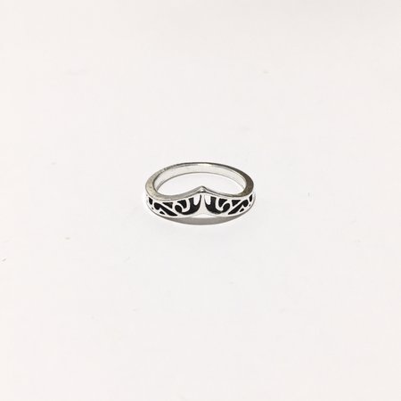 silver metal cute ring