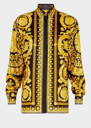 Versace Barocco FW'91 Print Silk Shirt for Women | US Online Store