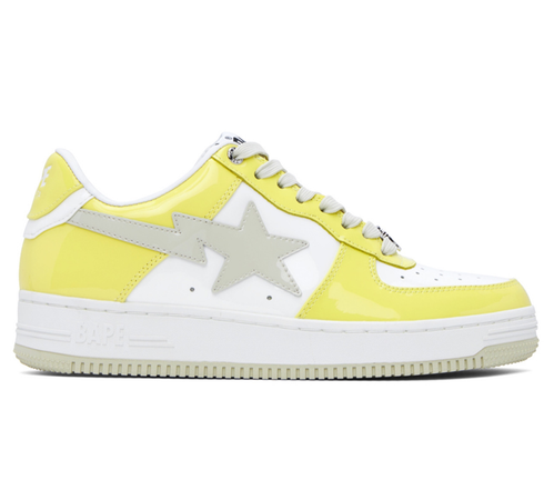 Bape SSENSE Exclusive Yellow Star Sneakers