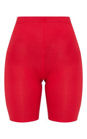 Red Basic Bike Shorts | Shorts | PrettyLittleThing USA
