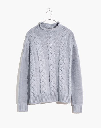 Grenville Cableknit Mockneck Sweater