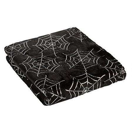 Morgan Home Halloween Metallic Spider Web Throw Blanket, 50-inch X 60-inch - Walmart.com