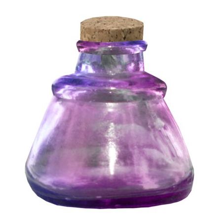 glass purple bottle