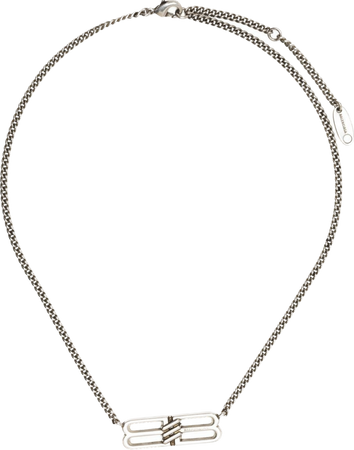 Balenciaga BB logo necklace