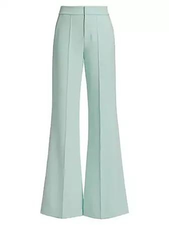 Shop Alice + Olivia Dylan Wide-Leg Flare Trousers | Saks Fifth Avenue