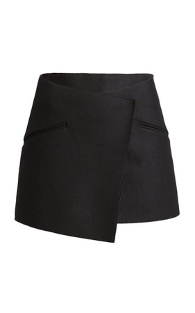 Vera Wool-Blend Mini Wrap Skirt By Khaite | Moda Operandi