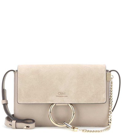 Faye Small Leather And Suede Shoulder Bag - Chloé | mytheresa.com