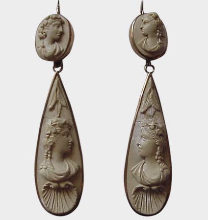 Victorian cameo earrings