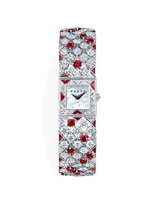 Snowfall Slim, Fully-set Watch ruby and diamond, Graff