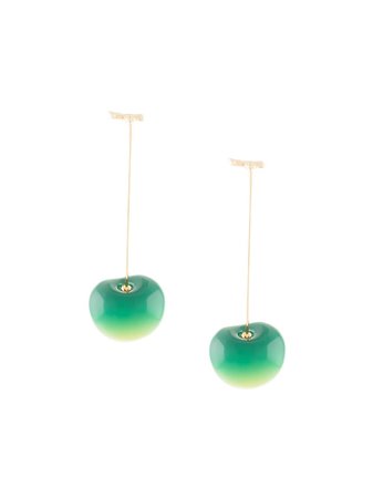 E.M. cherry pendant earrings green EMZ2LBAP34 - Farfetch