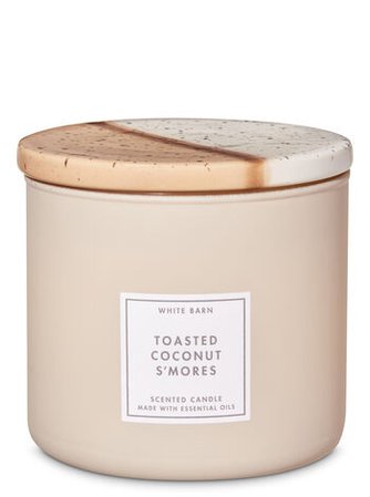 Toasted Coconut Smores 3-Wick Candle - White Barn | Bath & Body Works