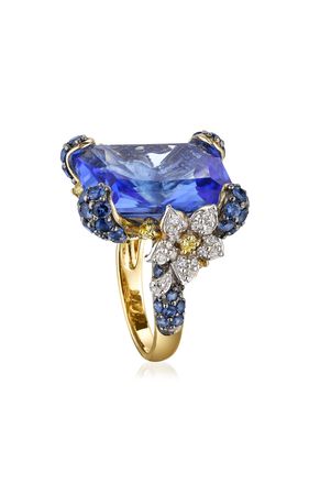 Cinderella 18k Yellow Gold Sapphire Ring By Anabela Chan | Moda Operandi