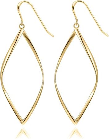 Amazon.com: PAVOI 14K Yellow Gold Plated Infinity Sterling Silver Post Hoop Earrings for Women: Clothing, Shoes & Jewelry
