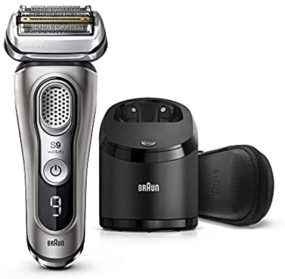 Amazon.com: Braun Electric Razor for Men, Series 9 9385cc, Electric Shaver, Pop-Up Precision Trimmer, Rechargeable, Cordless Foil Shaver, Clean & Charge Station and Leather Travel Case, Graphite: Beauty