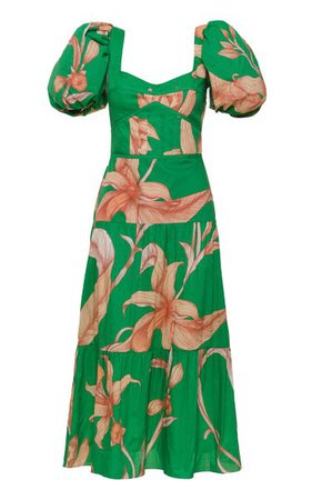 Culture Puff-Sleeve Floral Cotton Midi Dress By Johanna Ortiz | Moda Operandi