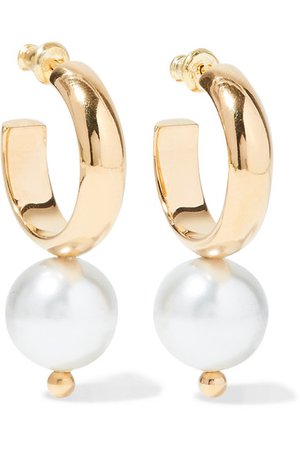 Simone Rocha | Gold-plated faux pearl earrings | NET-A-PORTER.COM