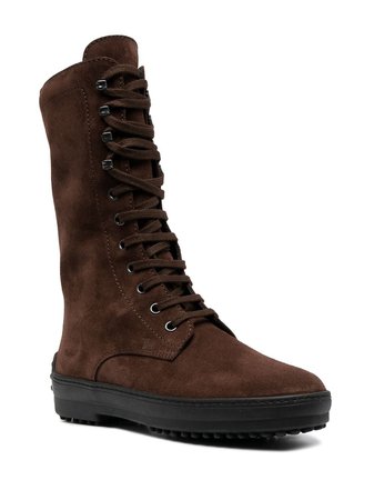 Tod's lace-up suede boots - FARFETCH