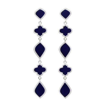 Chandra Drop Earring Navy | Royal Hamam by Elly | Wolf & Badger