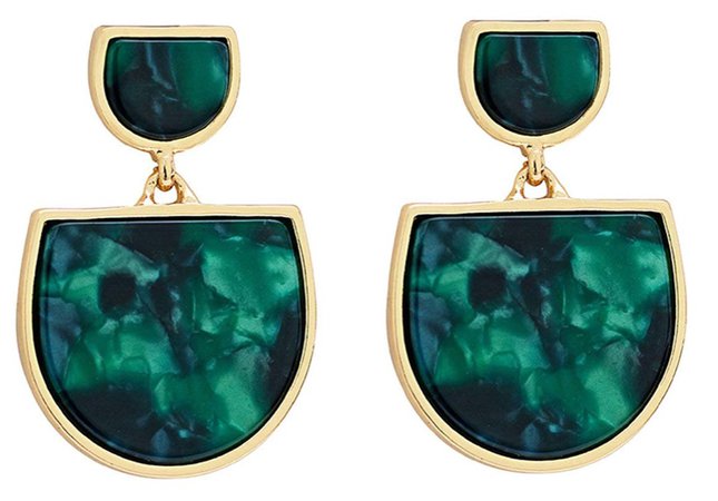 amazon emerald green acrylic earrings