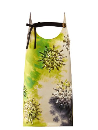 Crystal-embellished tie-dye mini dress | Prada | MATCHESFASHION.COM