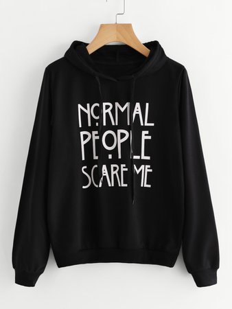 Normal people scare me hoodie (SHEIN)