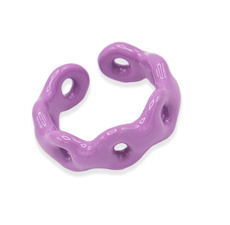 purple lilac clay resin ring