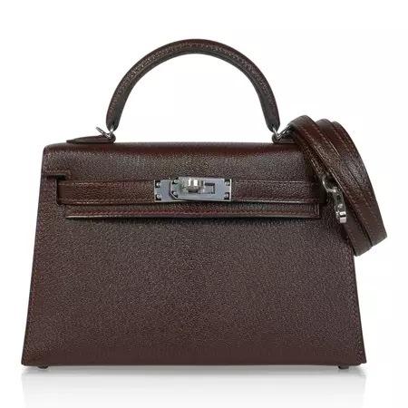Hermes Kelly 20 Bi-Color Mini Sellier Bag Havane / Etrusque Chevre Pal – Mightychic
