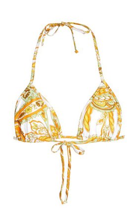Jaqueline Paisley-Print Bikini Top By Faithfull The Brand