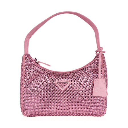 Prada Bag Pink Satin Crystal Mini Re-Edition 2000 Alabastro: $ 4,950