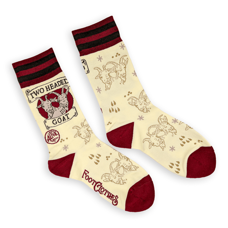 Two Headed Goat Crew Socks || Foot Clothes