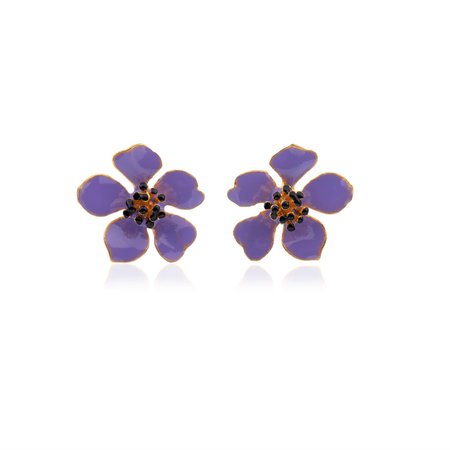 Milou Jewelry Light Purple Small Flower Earrings