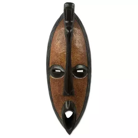Bungalow Rose Original African Rain Wood Mask Wall Decor | Wayfair