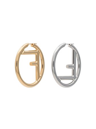 Shop Fendi FF logo earrings with Express Delivery - FARFETCH