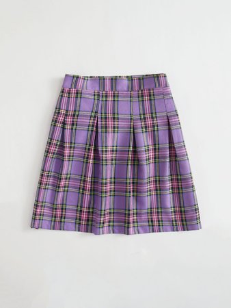 Plus Tartan Plaid A-line Skirt | SHEIN USA