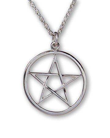 Amazon.com: Pentacle Polished Silver Finish Medieval Renaissance Pendant Necklace: Jewelry