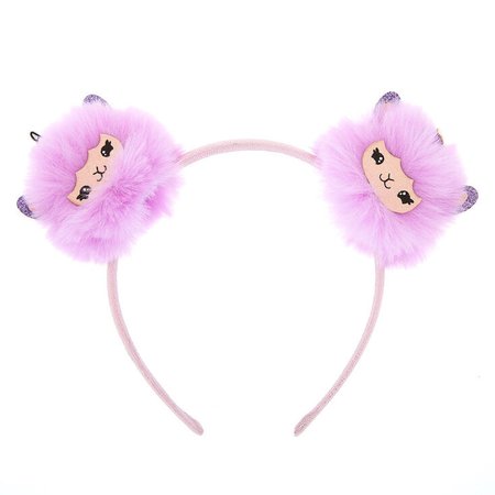 Lala the Llamacorn Pom Pom Ears Headband - Purple