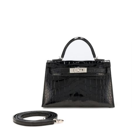 Hermès Black And Violet Alligator HSS Mini Kelly 20 II Palladium Hardware, 2022 Available For Immediate Sale At Sotheby’s
